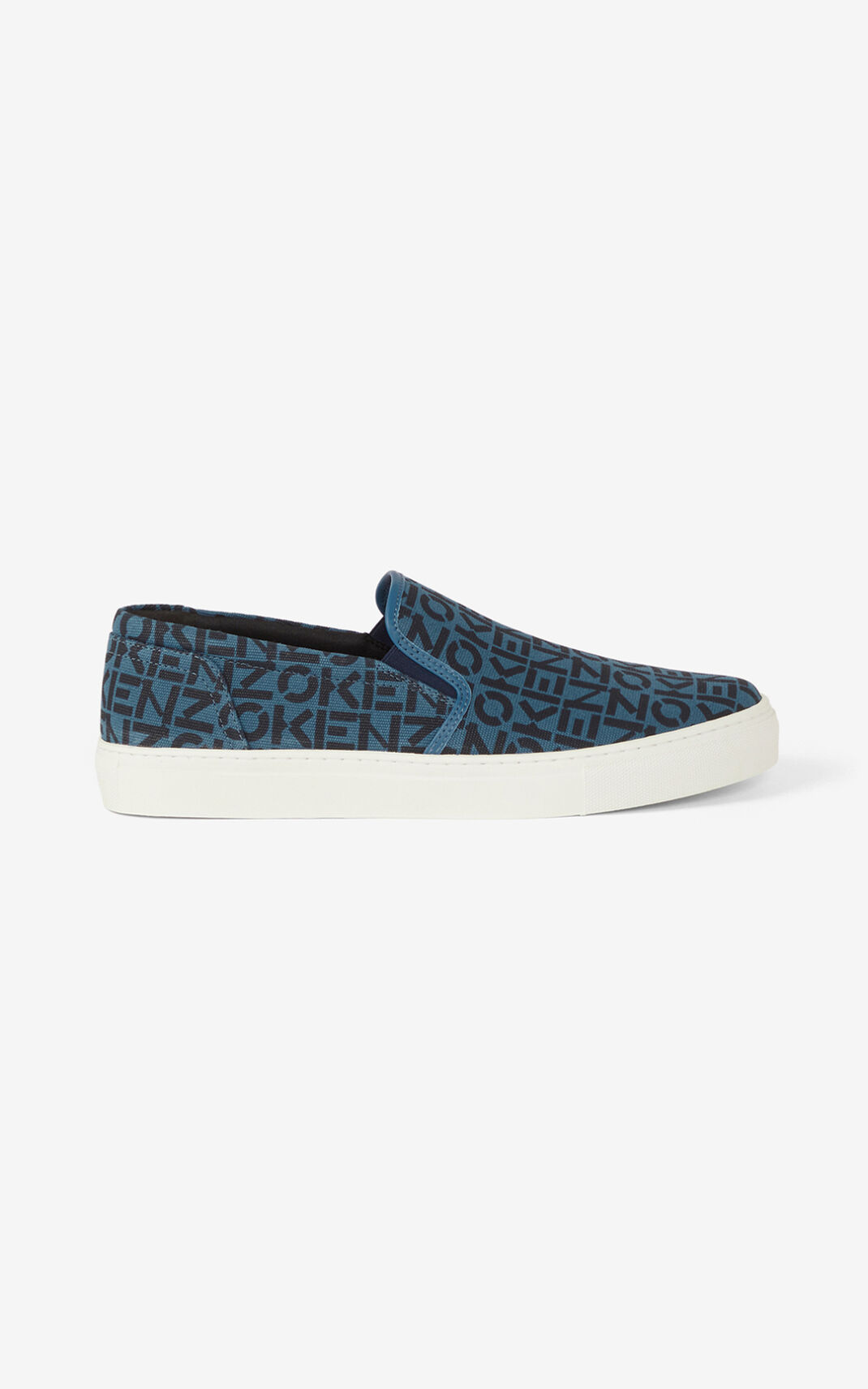 Kenzo K Skate Monogram laceless Tenisice Muške - Tamno Plave - Hrvatska KTSBDW783